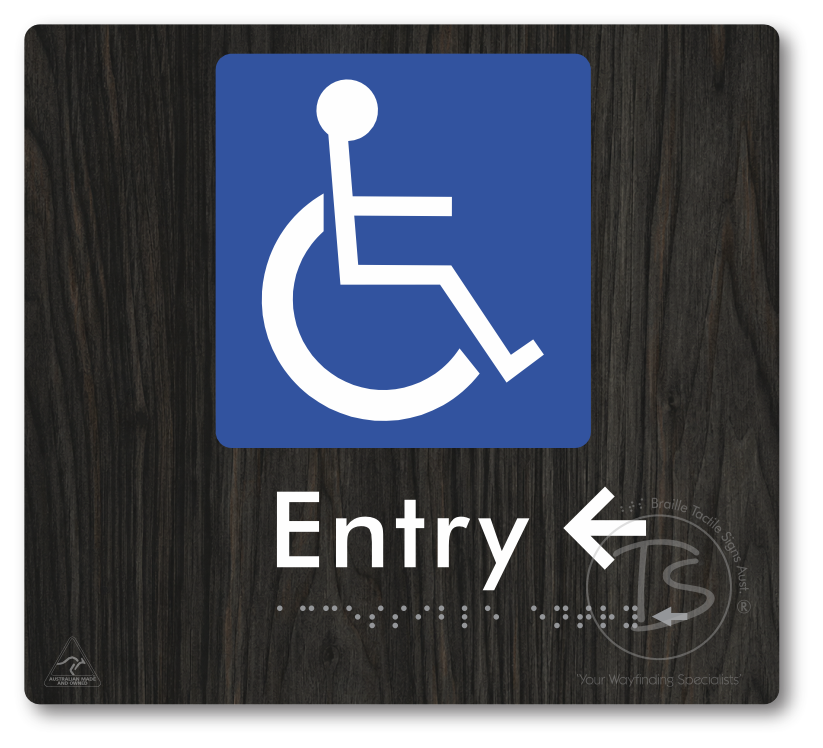 Accessible Entry with Small Directional Arrow