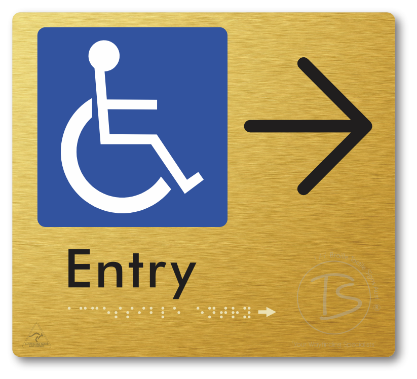 Accessible Entry with Large Directional Arrow