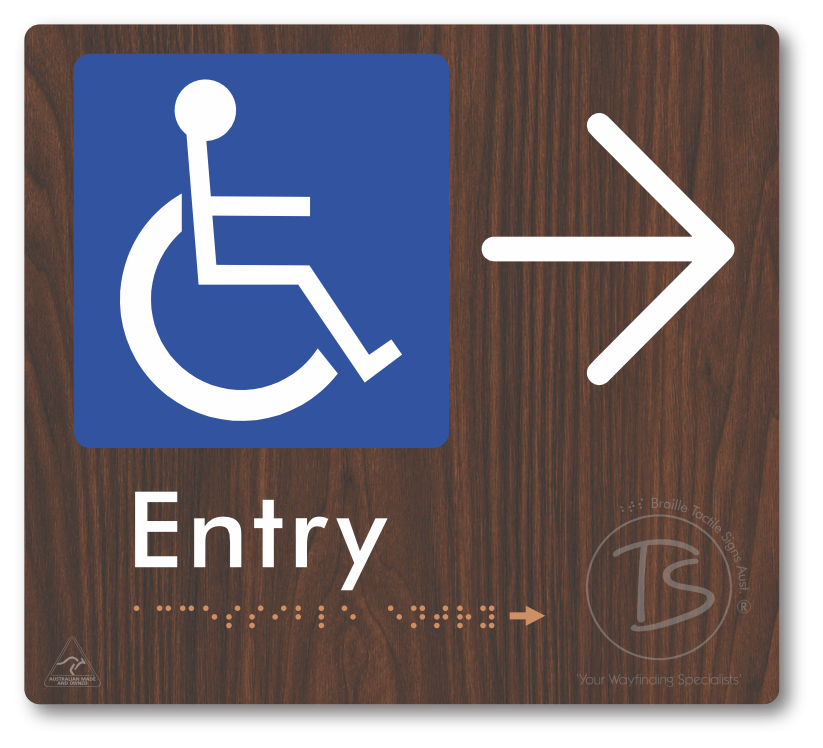 Accessible Entry with Large Directional Arrow