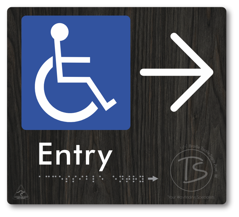 Accessible Entry with Large Directional Arrow