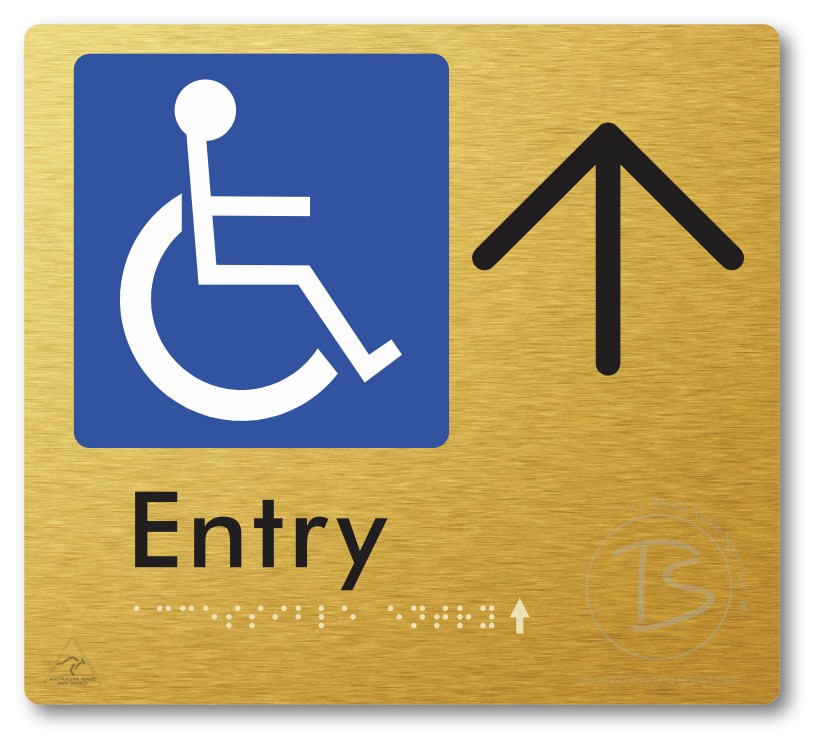 Accessible Entry with Large Directional Arrow