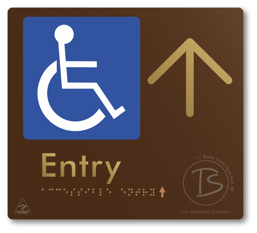 Accessible Entry with Large Directional Arrow