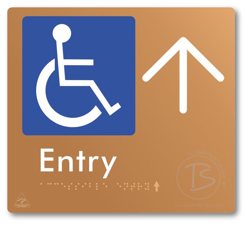 Accessible Entry with Large Directional Arrow