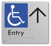 Accessible Entry with Large Directional Arrow
