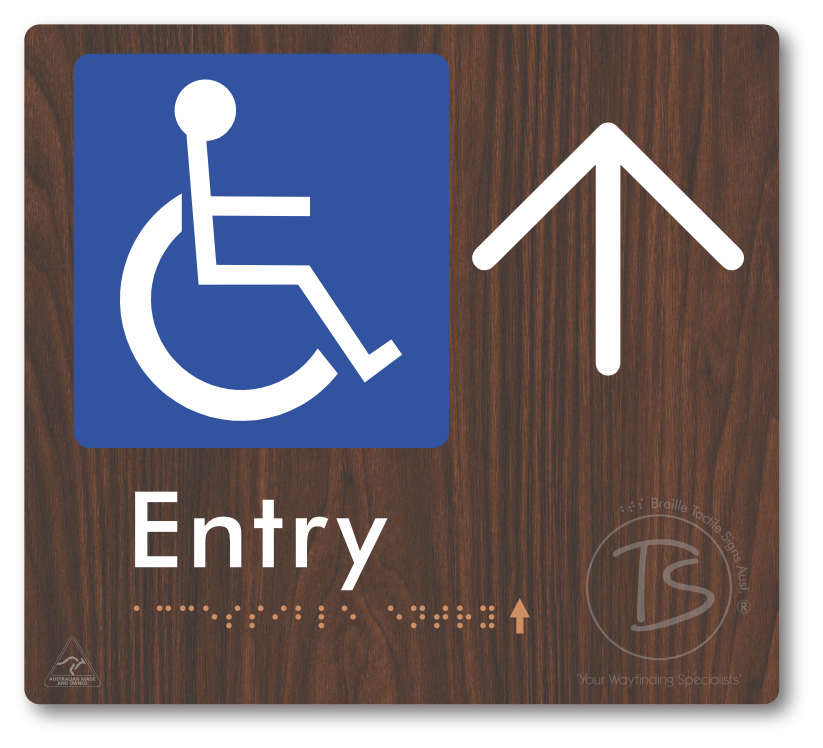 Accessible Entry with Large Directional Arrow