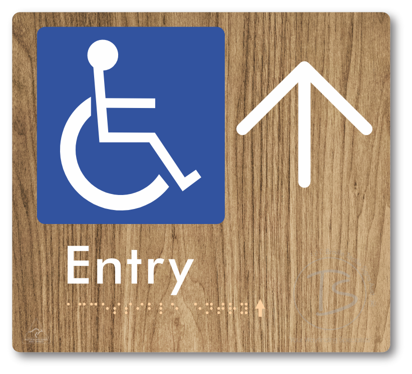 Accessible Entry with Large Directional Arrow
