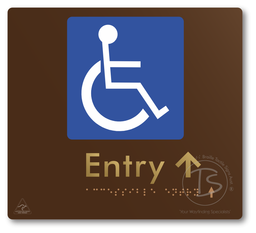Accessible Entry with Small Directional Arrow