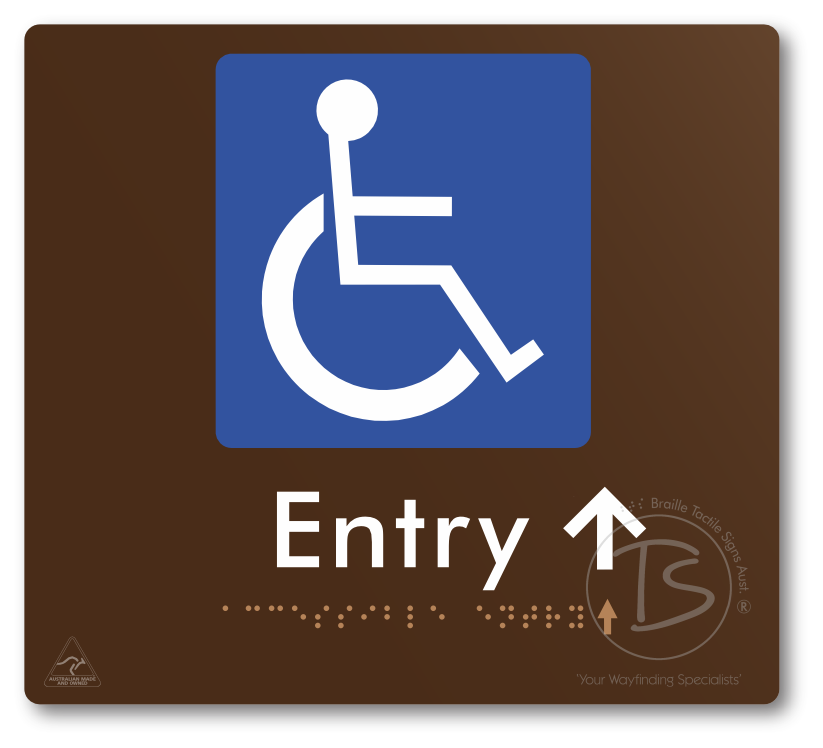 Accessible Entry with Small Directional Arrow