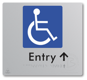 Accessible Entry with Small Directional Arrow