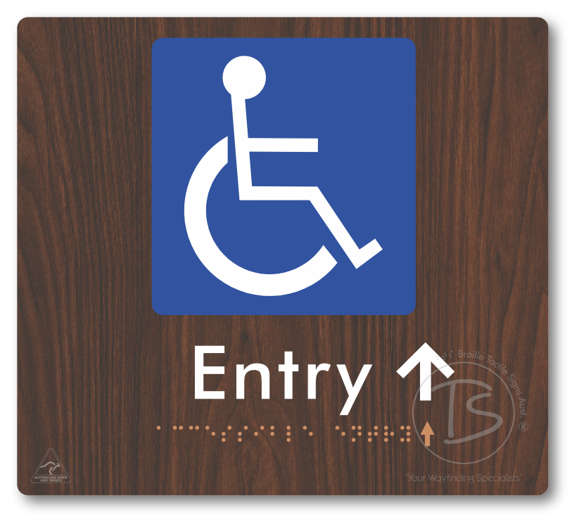 Accessible Entry with Small Directional Arrow