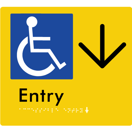 Accessible Entry with Large Arrow