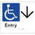 Accessible Entry with Large Directional Arrow
