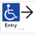 Accessible Entry with Large Directional Arrow