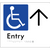 Accessible Entry with Large Directional Arrow