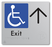 Accessible Exit with Large Directional Arrow