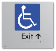 Accessible Exit with Small Directional Arrow