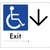 Accessible Exit with Large Directional Arrow