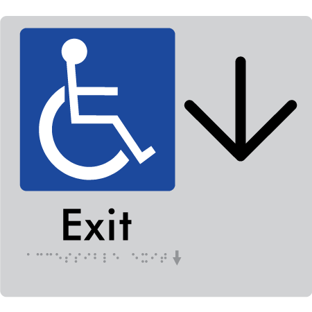 Accessible Exit with Large Arrow