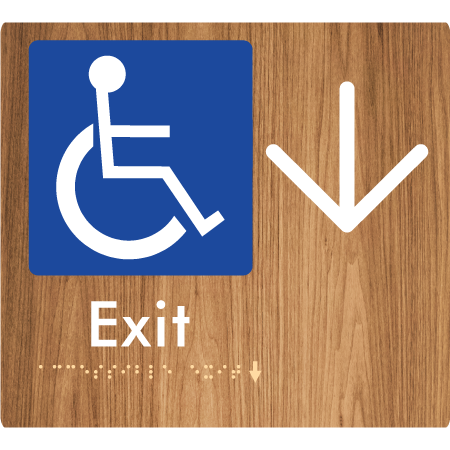 Accessible Exit with Large Arrow