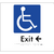 Accessible Exit with Small Directional Arrow