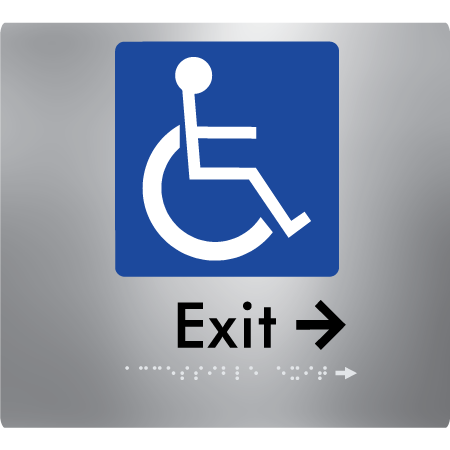 Accessible Exit with Small Arrow