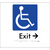 Accessible Exit with Small Directional Arrow