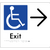 Accessible Exit with Large Directional Arrow