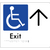 Accessible Exit with Large Directional Arrow