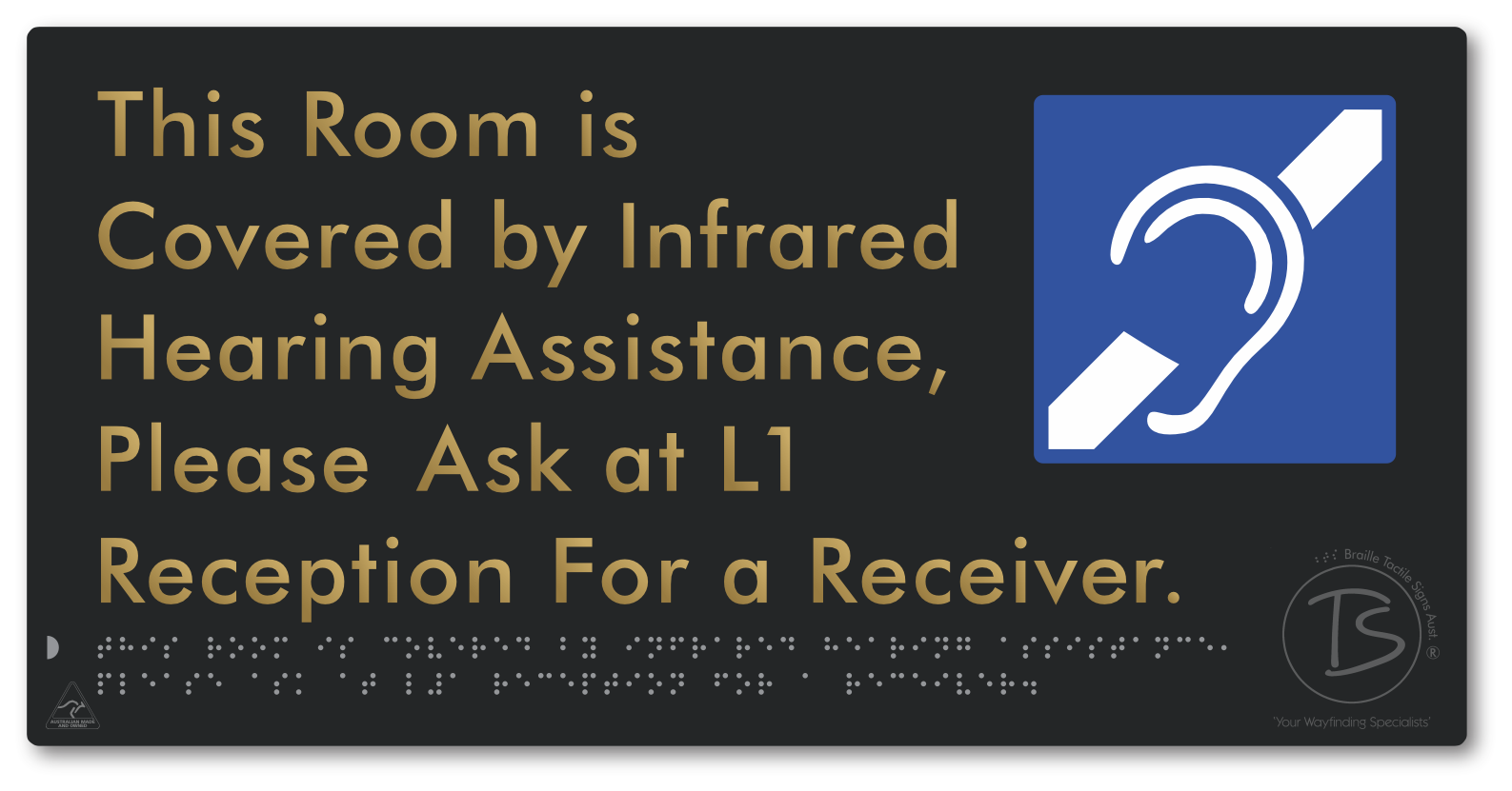 This Room is Covered by Infrared Hearing Assistance, Please Ask at L1 Reception For a Receiver