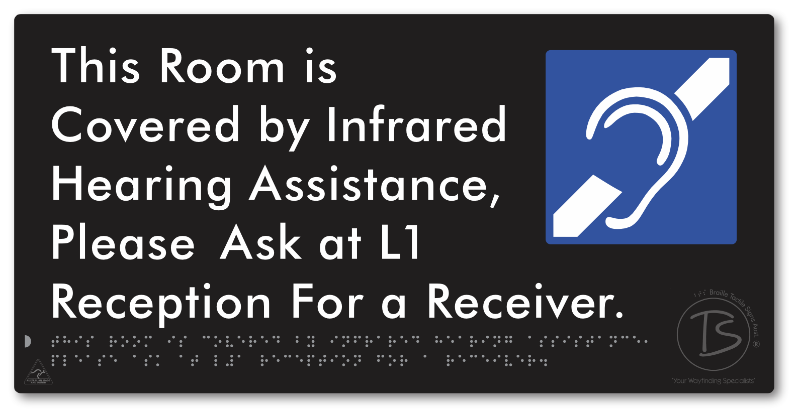 This Room is Covered by Infrared Hearing Assistance, Please Ask at L1 Reception For a Receiver