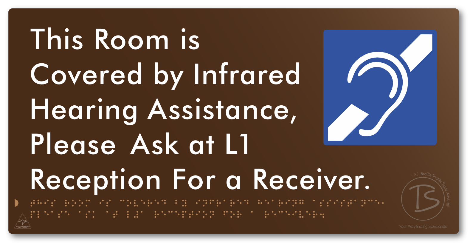 This Room is Covered by Infrared Hearing Assistance, Please Ask at L1 Reception For a Receiver