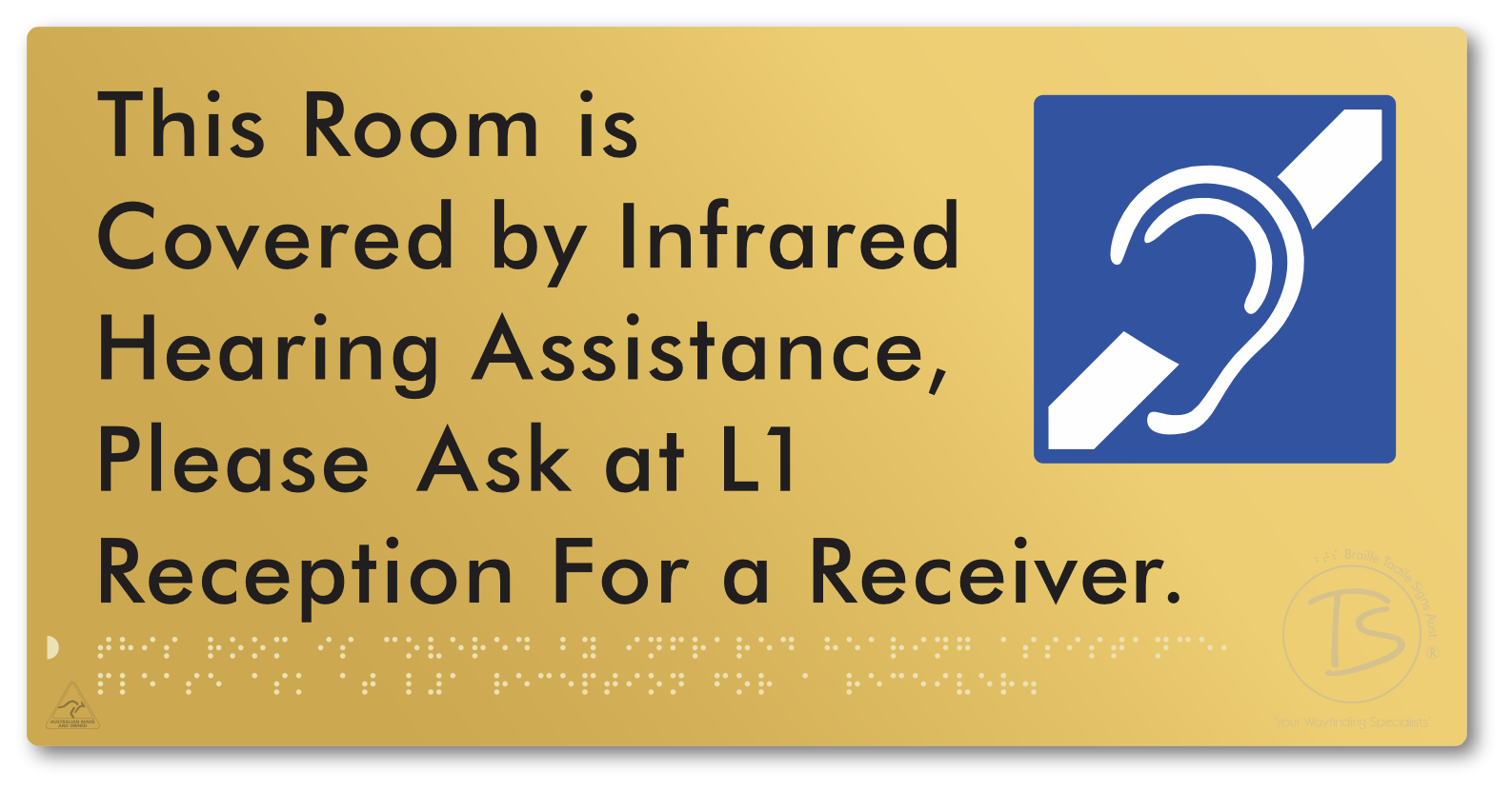 This Room is Covered by Infrared Hearing Assistance, Please Ask at L1 Reception For a Receiver