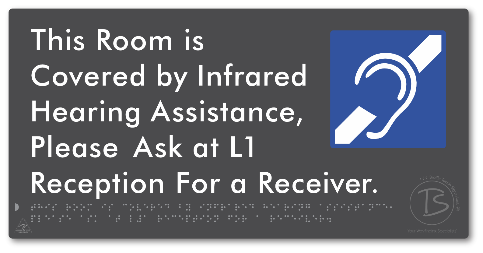 This Room is Covered by Infrared Hearing Assistance, Please Ask at L1 Reception For a Receiver