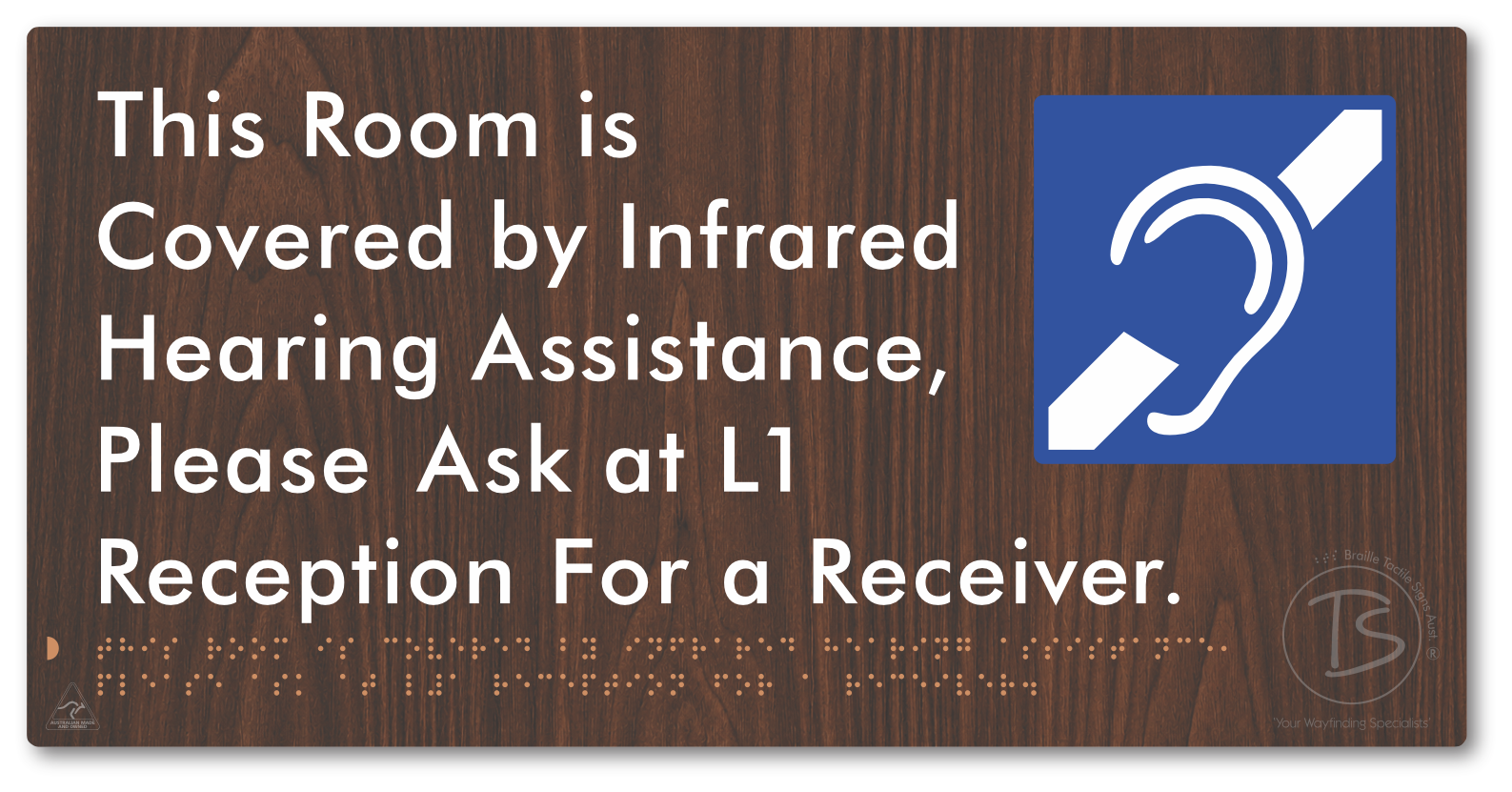 This Room is Covered by Infrared Hearing Assistance, Please Ask at L1 Reception For a Receiver