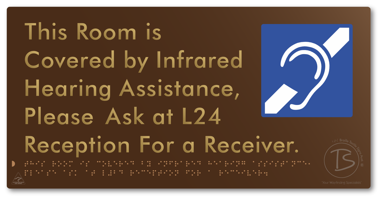 This Room is Covered by Infrared Hearing Assistance, Please Ask at L24 Reception For a Receiver