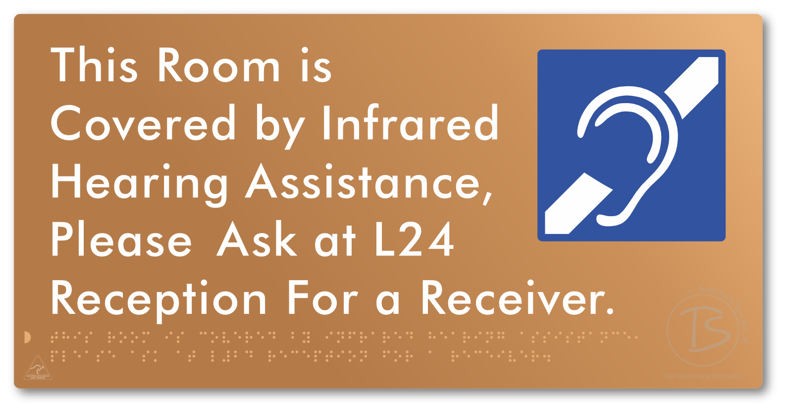 This Room is Covered by Infrared Hearing Assistance, Please Ask at L24 Reception For a Receiver