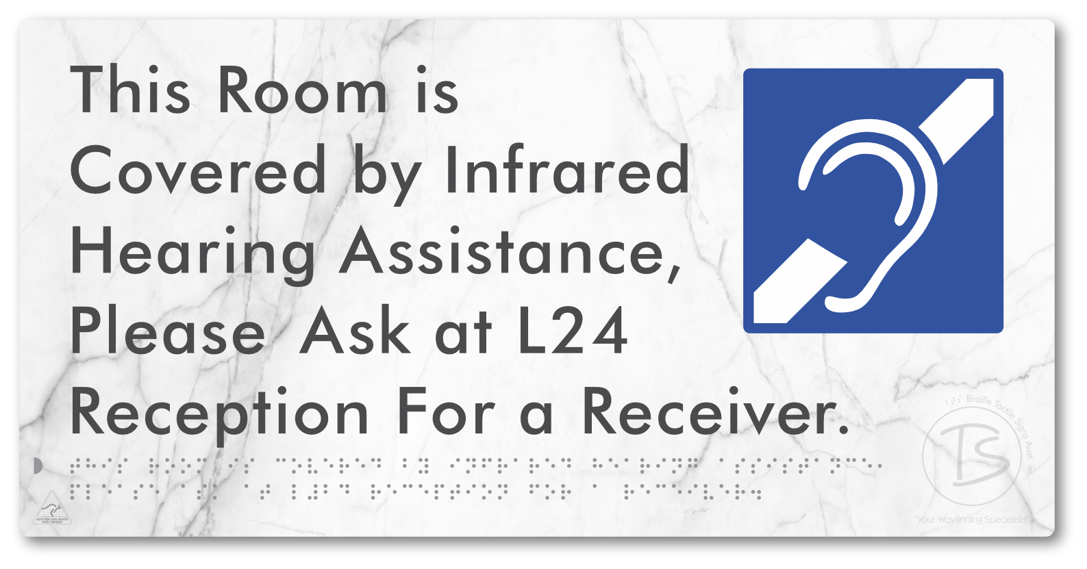 This Room is Covered by Infrared Hearing Assistance, Please Ask at L24 Reception For a Receiver