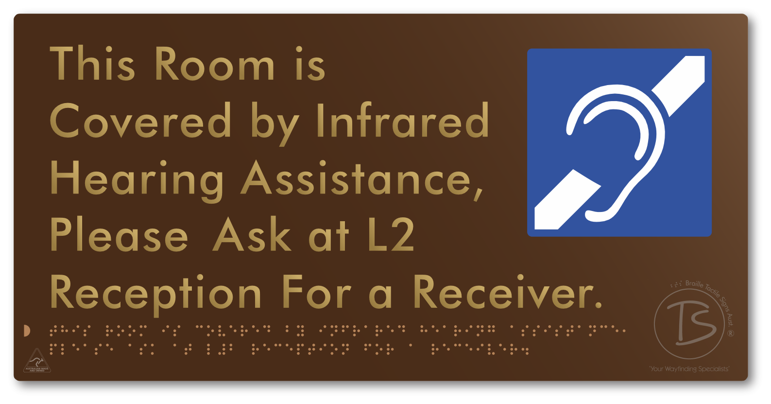 This Room is Covered by Infrared Hearing Assistance, Please Ask at L2 Reception For a Receiver