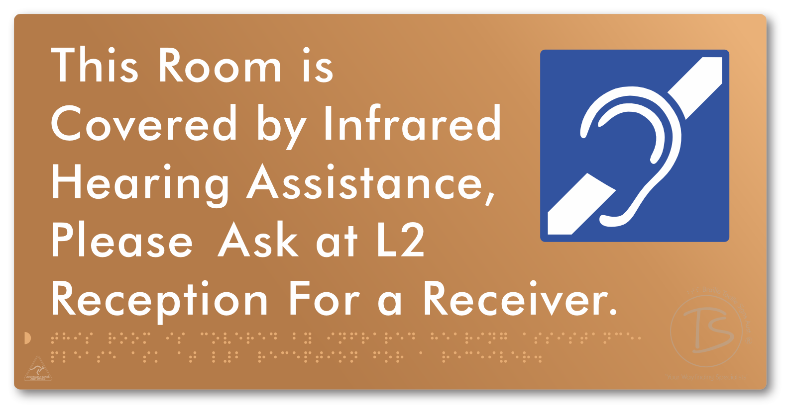 This Room is Covered by Infrared Hearing Assistance, Please Ask at L2 Reception For a Receiver