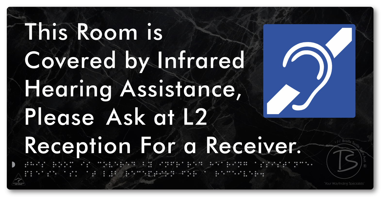 This Room is Covered by Infrared Hearing Assistance, Please Ask at L2 Reception For a Receiver