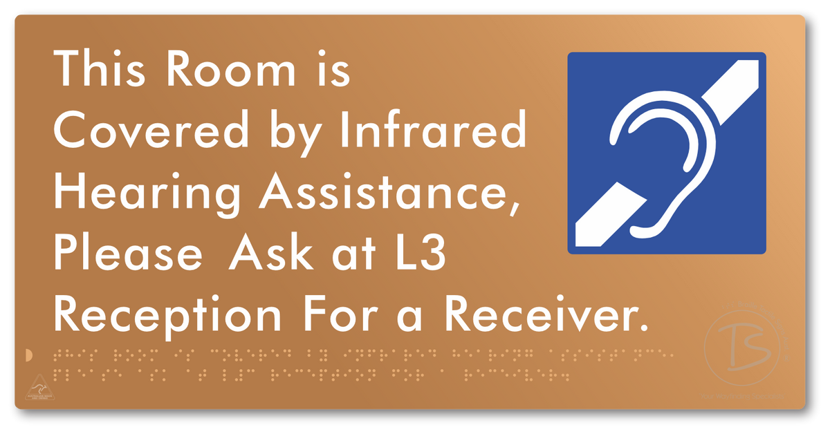This Room is Covered by Infrared Hearing Assistance, Please Ask at L3 Reception For a Receiver