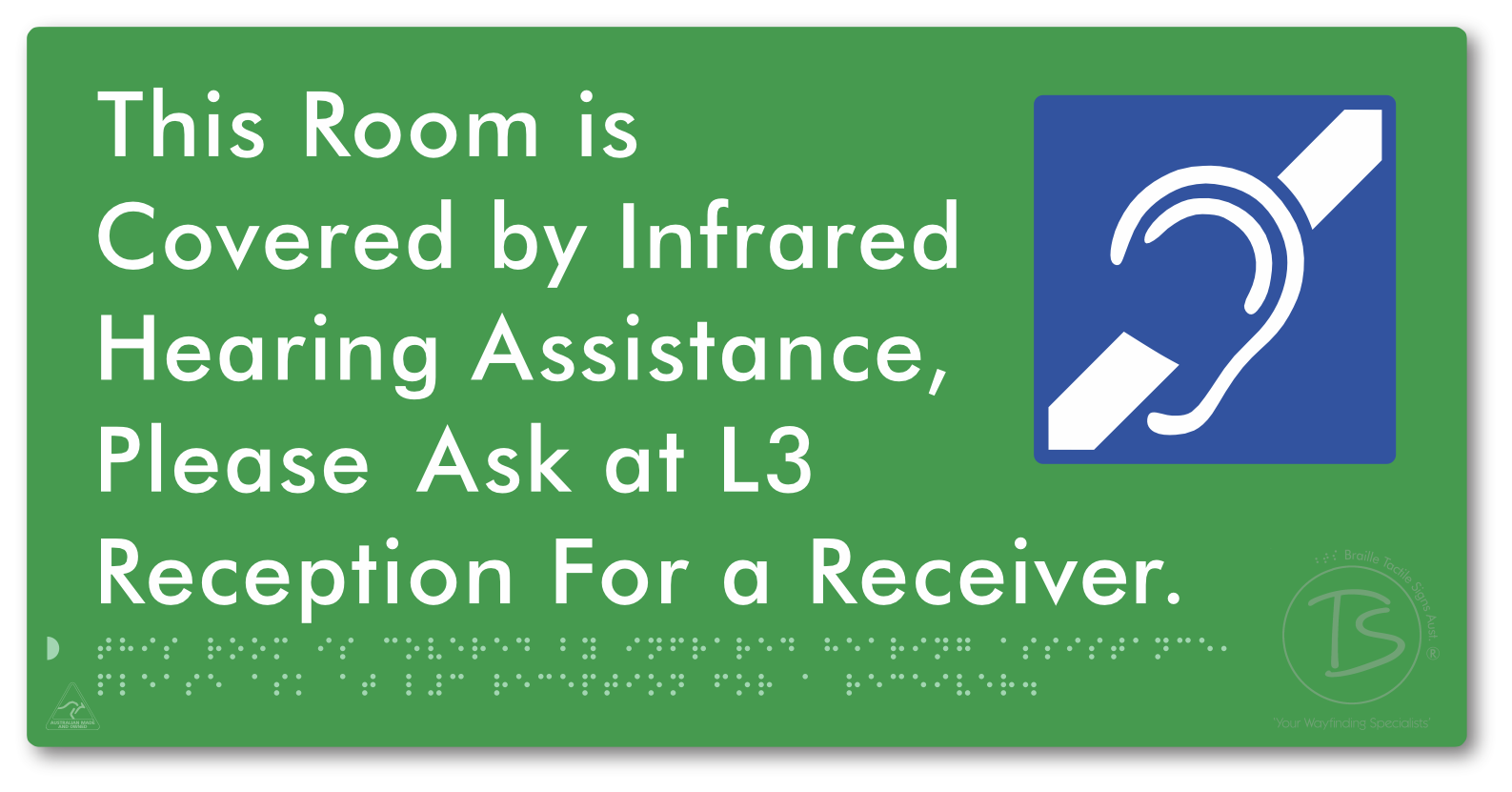 This Room is Covered by Infrared Hearing Assistance, Please Ask at L3 Reception For a Receiver