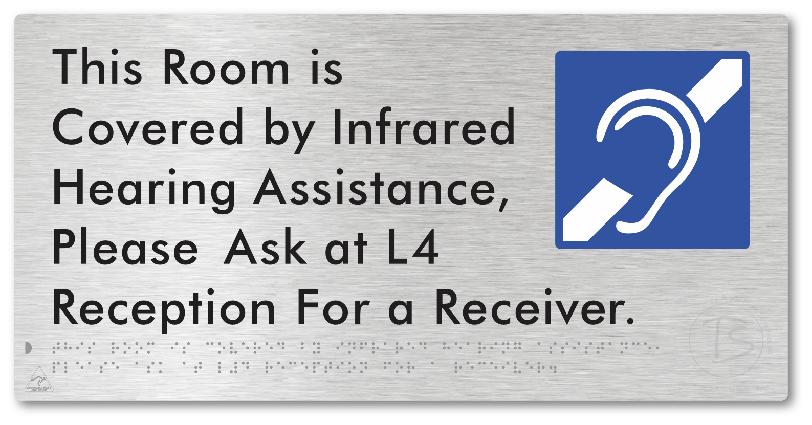 This Room is Covered by Infrared Hearing Assistance, Please Ask at L4 Reception For a Receiver