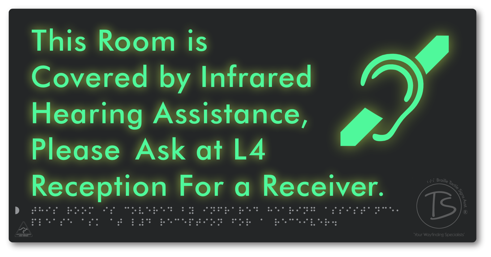 This Room is Covered by Infrared Hearing Assistance, Please Ask at L4 Reception For a Receiver