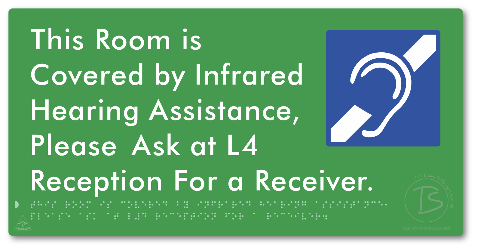 This Room is Covered by Infrared Hearing Assistance, Please Ask at L4 Reception For a Receiver