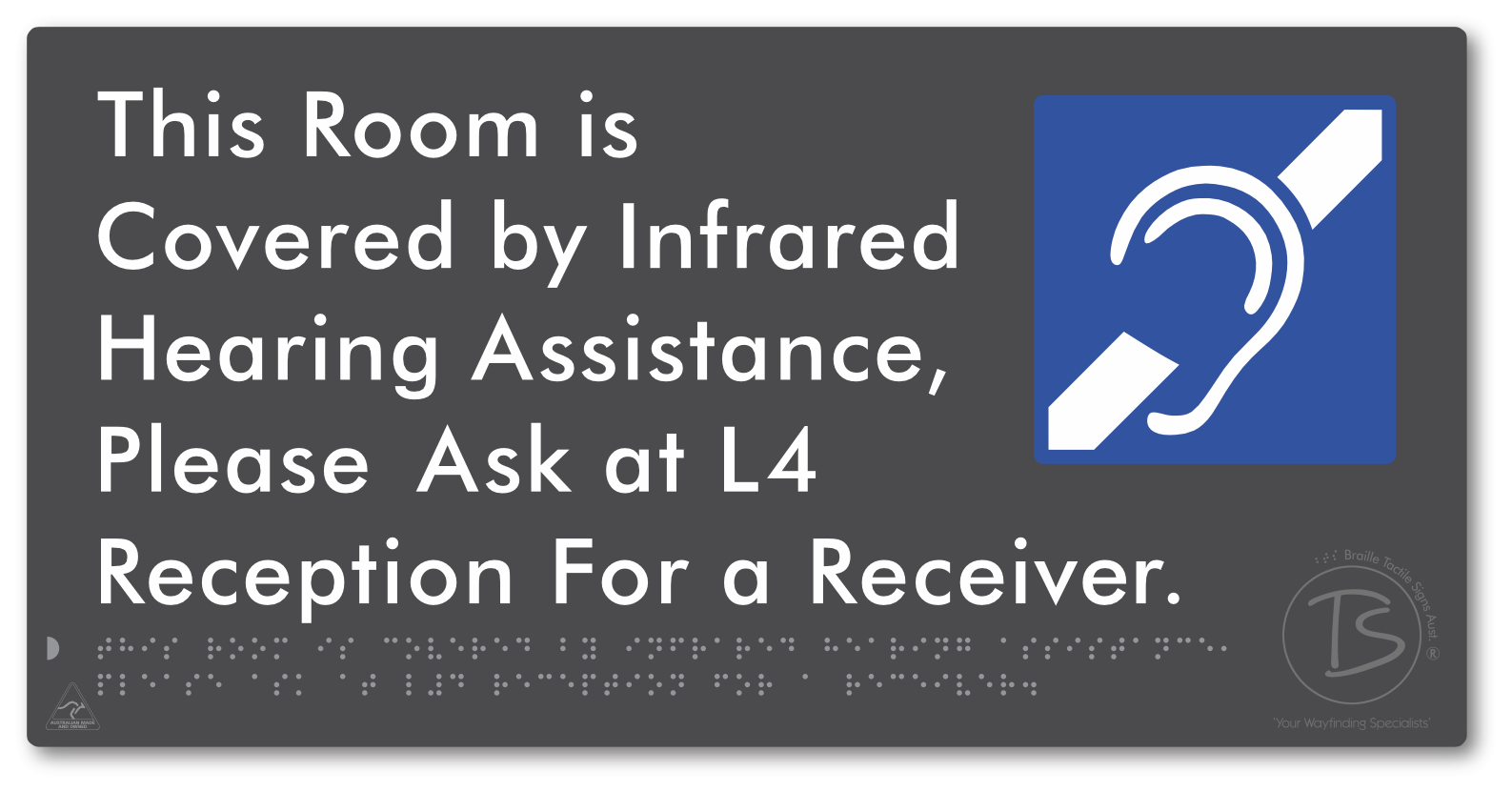 This Room is Covered by Infrared Hearing Assistance, Please Ask at L4 Reception For a Receiver