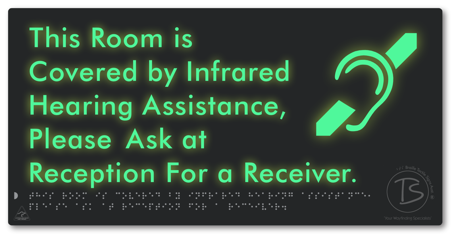 This Room is Covered by Infrared Hearing Assistance, Please Ask at Reception For a Receiver