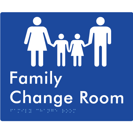 Family Change Room - Braille Tactile Signs Aust.