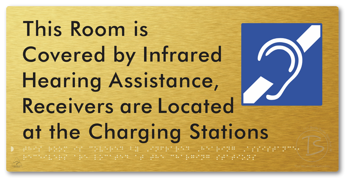 This Room is Covered by Infrared Hearing Assistance, Receivers are Located at the Charging Stations