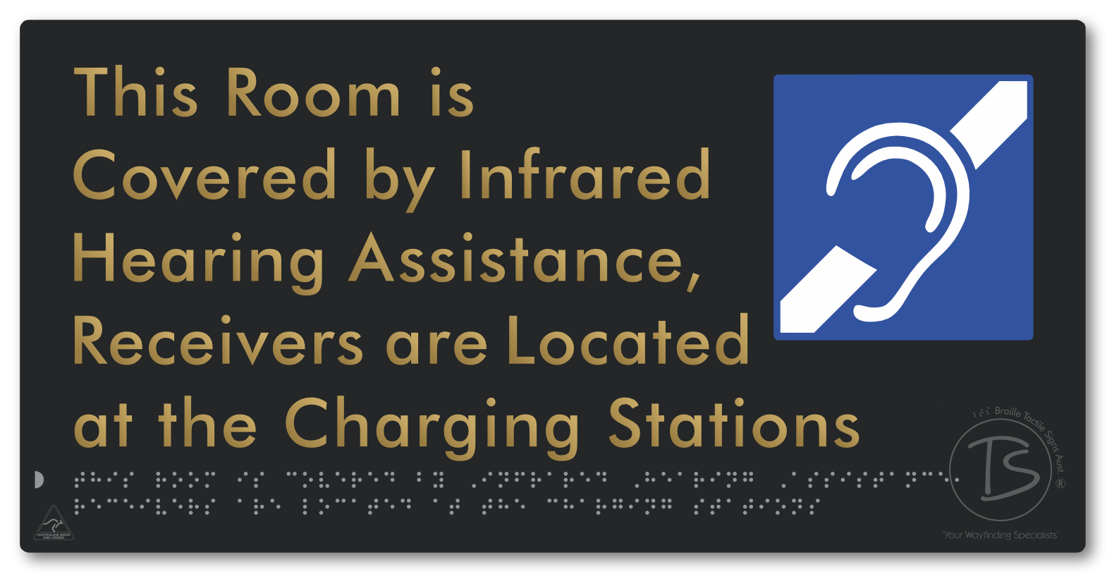 This Room is Covered by Infrared Hearing Assistance, Receivers are Located at the Charging Stations